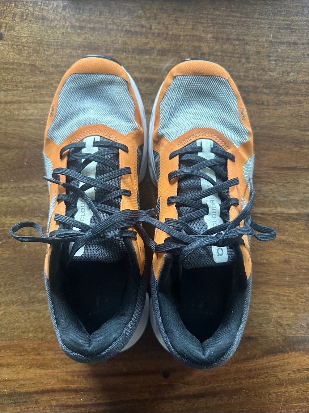 On Running Men's Athletic Shoes in Orange and Gray
